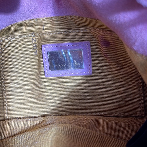 Fendi Pink Suede Fringe Baguette - Picture 4 of 10